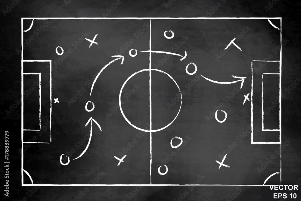 The scheme of the game. Strategy. Tactics. On the chalkboard. For your design. The scheme of the game. Strategy. Tactics. On the chalkboard. For your design.