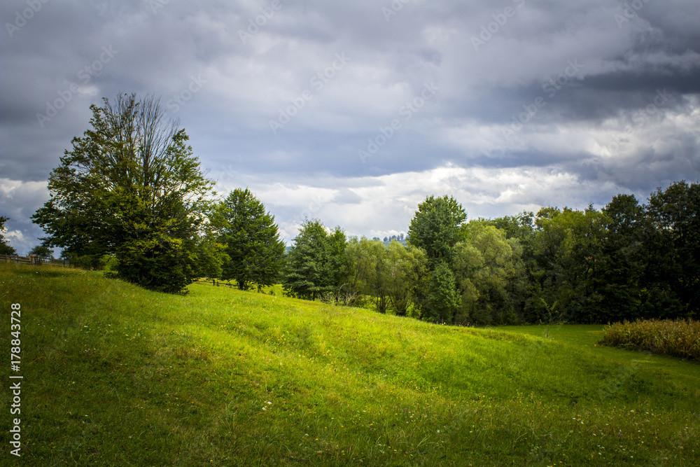 Beautiful scenery of the Ukrainian mountains Beautiful scenery of the Ukrainian mountains