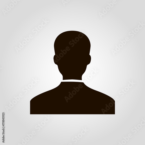 Man silhouette isolated flat vector icon