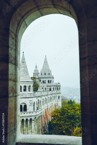 Panoramic view of Budapest church in Hungary