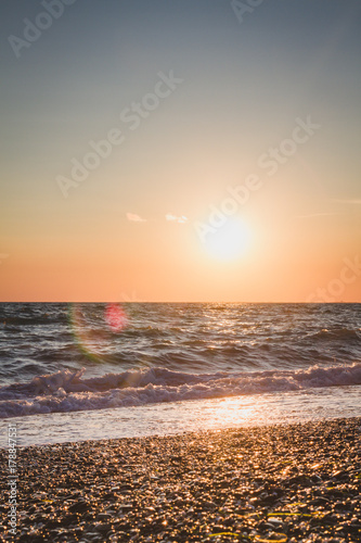 Beautiful sunset on the summer sea © Viktoriya09