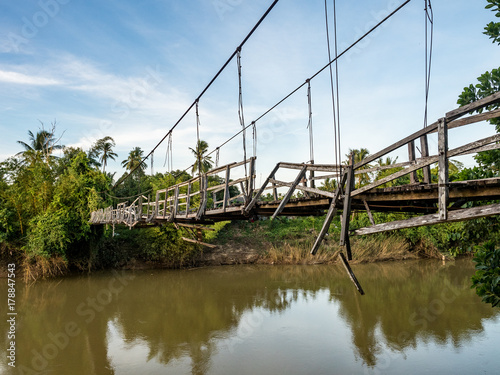 broken wood bridge