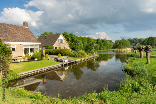 House in Zwartsluis, in the Weerribben-Wieden National Park, Netherlands