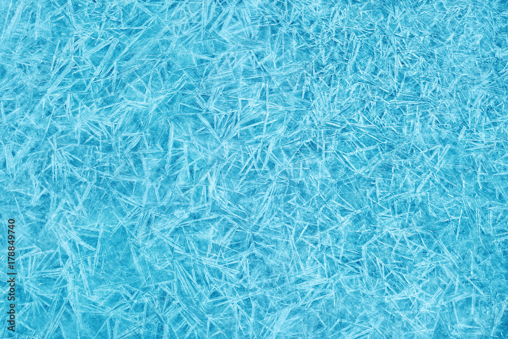 Ice Background, Blue Freeze Crystals Texture Ice Background, Blue Freeze Crystals Texture