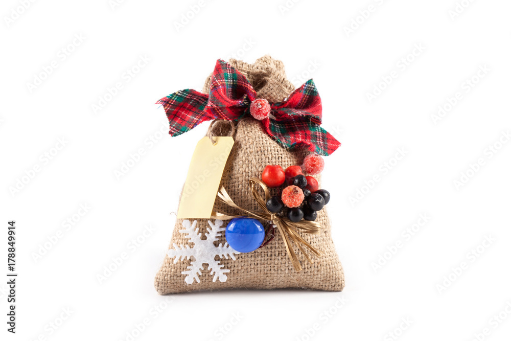 Christmas bag isolated