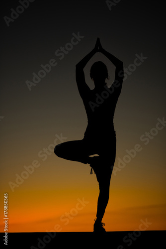 yoga silhouette