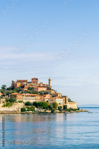 Historic part of Porto Ferraio on Elba island