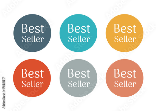 Colorful best seller stickers