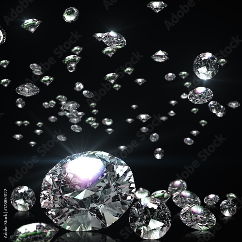 Abstract background of falling diamonds.