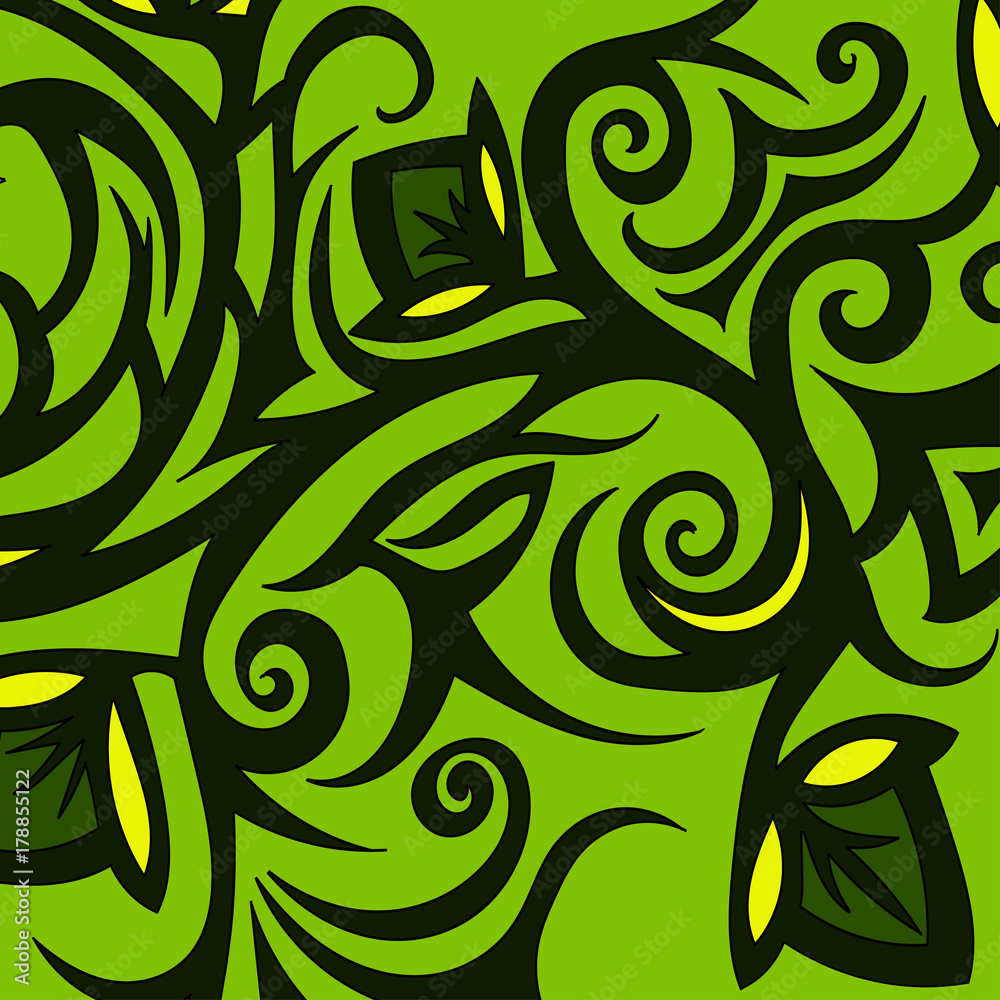 Fashionable green floral pattern for wallpaper Fashionable green floral pattern for wallpaper