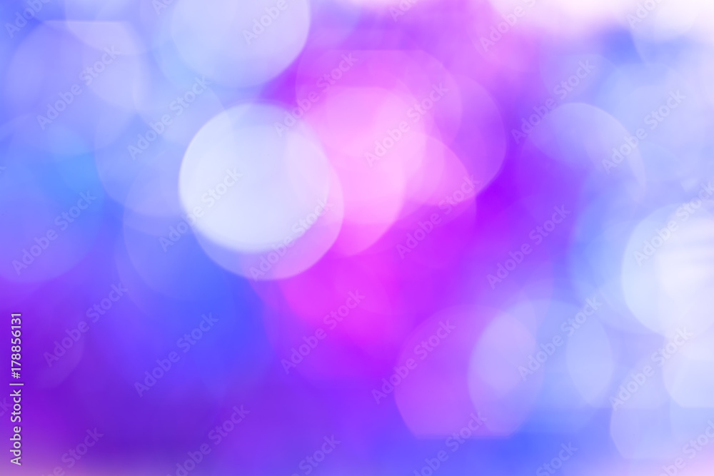 Multicolored bokeh. Blue and pink lights are blurred. Multicolored bokeh. Blue and pink lights are blurred.