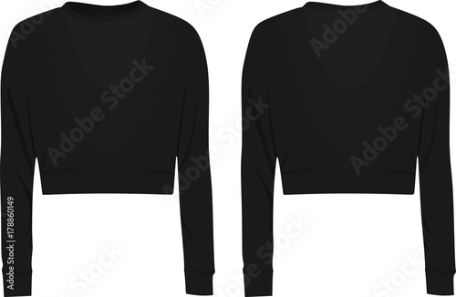 Crop sweater. vector illustration
