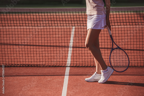 Girl playing tennis © georgerudy