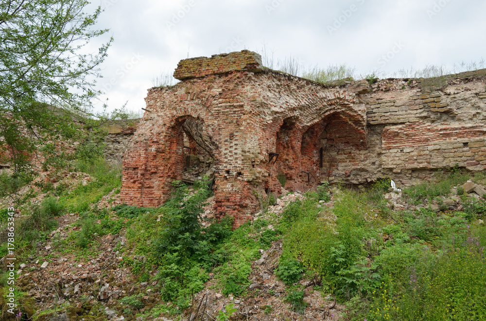 The ruins of old buildings.
