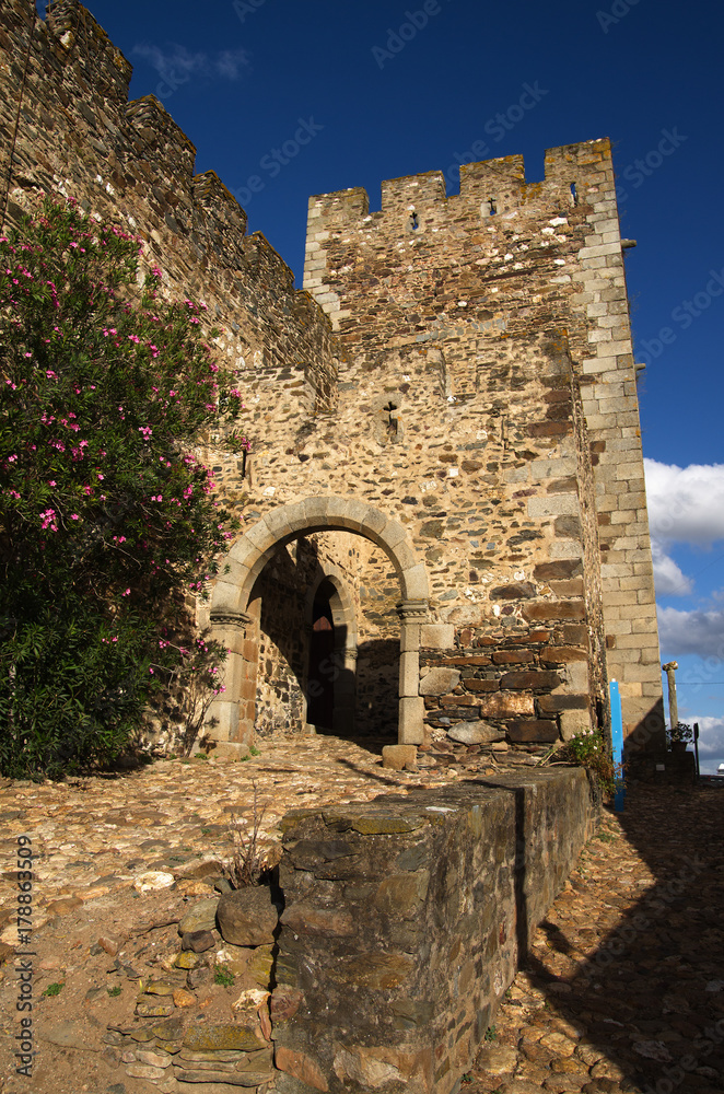 Entrance arch and pathway of Terena Castle