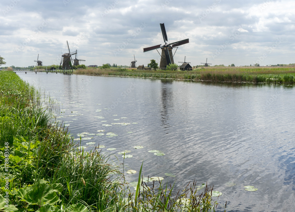 Windmill in Kinderdijk, Netherlands