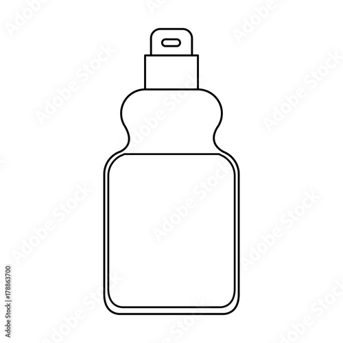 detergent bottle icon in monochrome silhouette