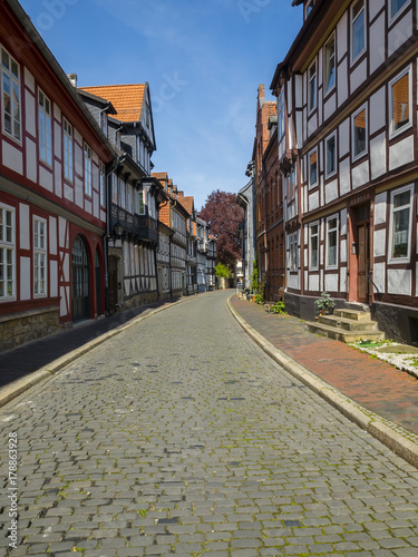 Altstadt mit historischen Fachwerkhäusern, Hildesheim, Niedersachsen, Deutschland