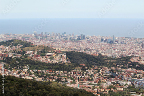 A panoramic view of Barcelona from Tibidabo 