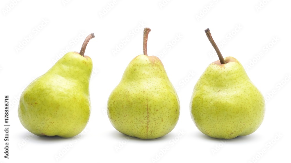 Three pears isolated on white background Three pears isolated on white background