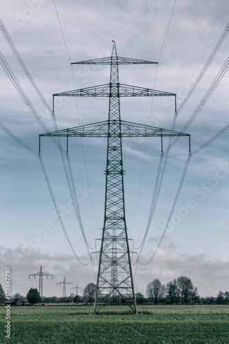 power poles in a straight line