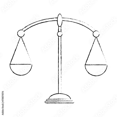 balance scale isolated icon vector illustration design