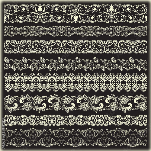 Vintage border set for design 