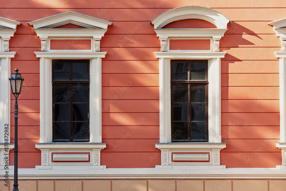 Fototapeta premium Windows on bright building