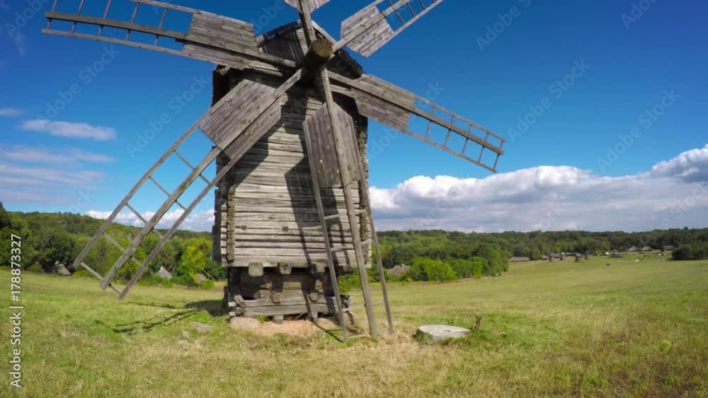 Old wooden windmill. Ukraine. Old wooden windmill. Ukraine.