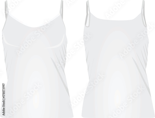 Obraz na plátně Strap top women t shirt. vector illustration