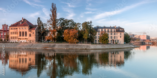 View on Tamka Island in Wroclaw from Malt Island