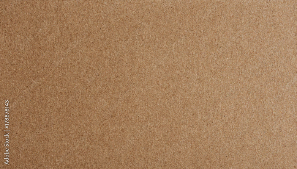 Flat brown paper background closeup - obrazy, fototapety, plakaty 