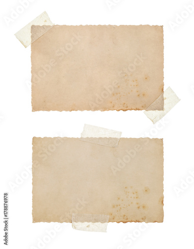 Paper photo cardboard tapes isolated white background