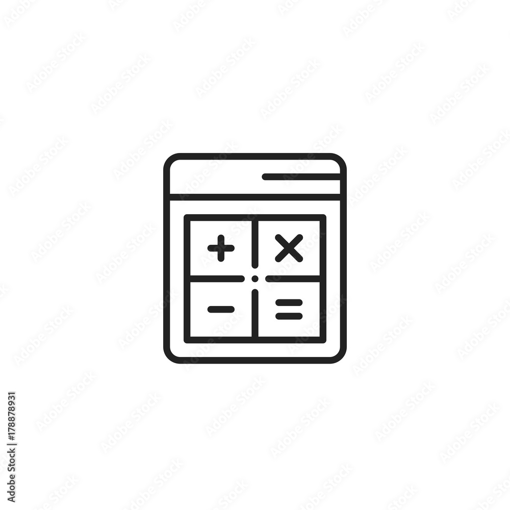 Calculator Line Icon