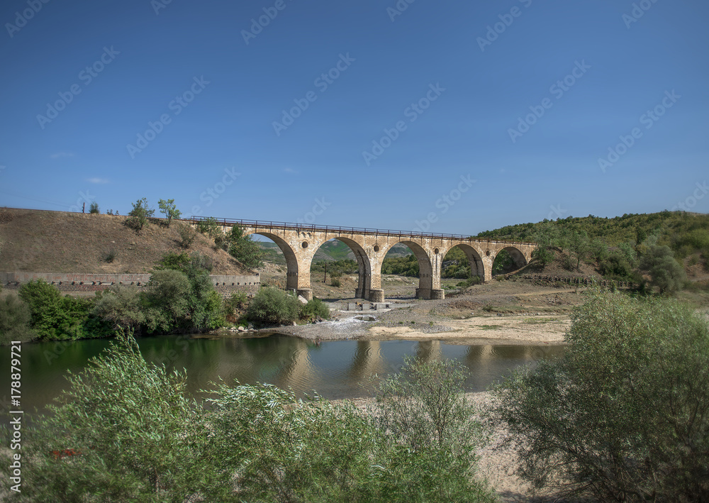 old train bridge panoramic view