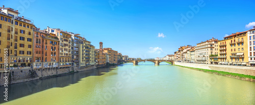 Cityscape with River Arno in Florence in sunny day. Tuscany, Italy © Valery Bareta