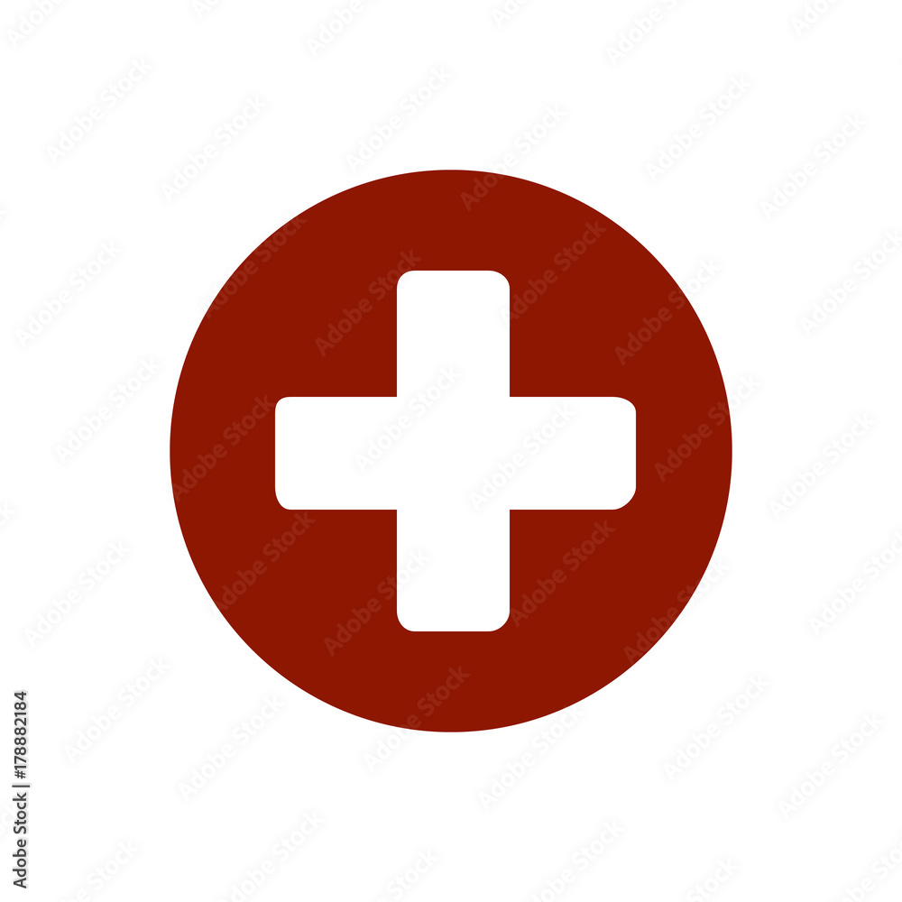 First aid medical sign flat icon for app and website. illustration eps First aid medical sign flat icon for app and website. illustration eps