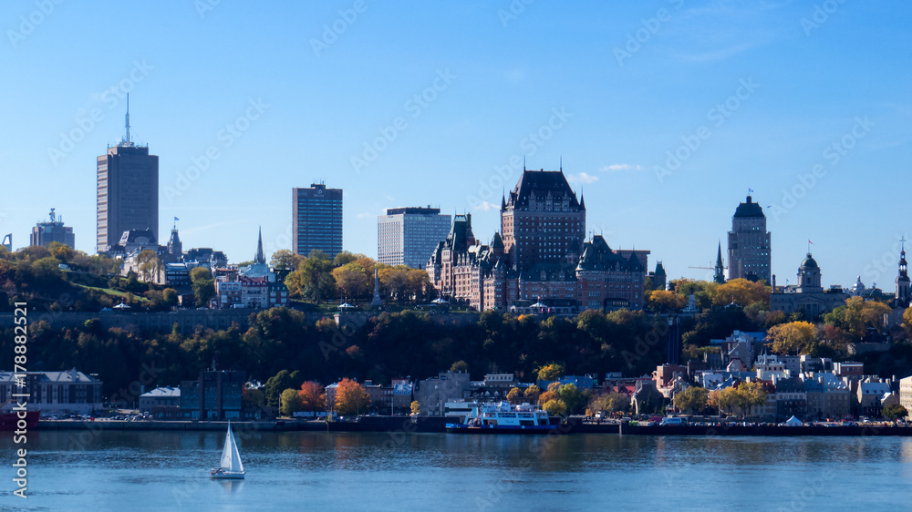 Quebec City during a beautiful day of autumn 2017, Province of Quebec, Canada.