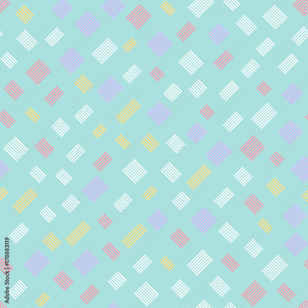 Seamless pattern with squares with stripes on a light background. Repeating vector pattern. Hand drawn image. Seamless pattern with squares with stripes on a light background. Repeating vector pattern. Hand drawn image.