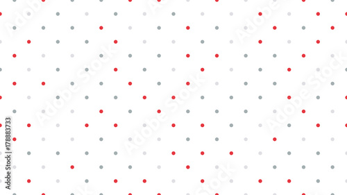 Seamless polka dot pattern with white background. Vector repeating texture.