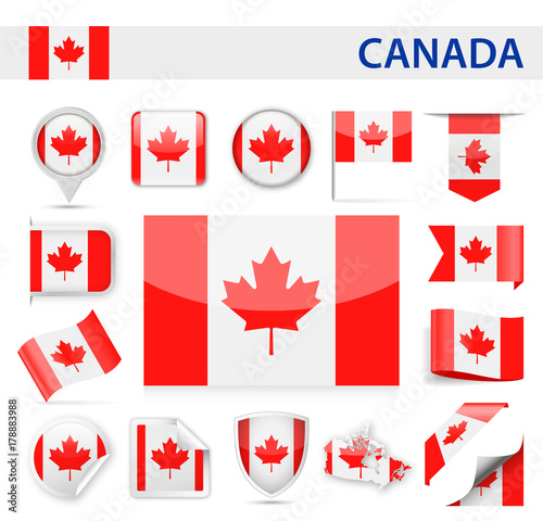 Canada Flag Vector Set