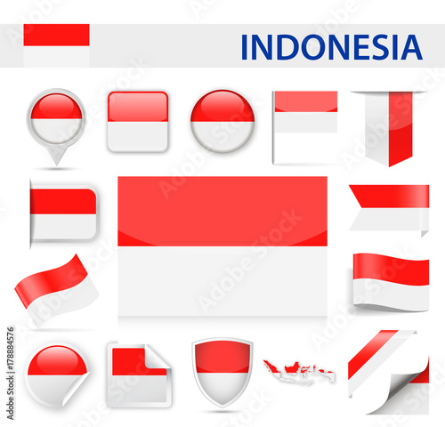 Free Download Indonesia Flag Vector Set - GFXLoad