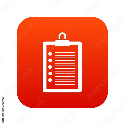 To do list icon digital red