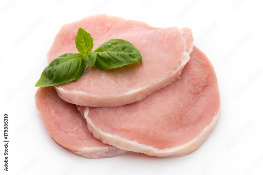 Fresh raw beef steak isolated on white background, top view. Fresh raw beef steak isolated on white background, top view.