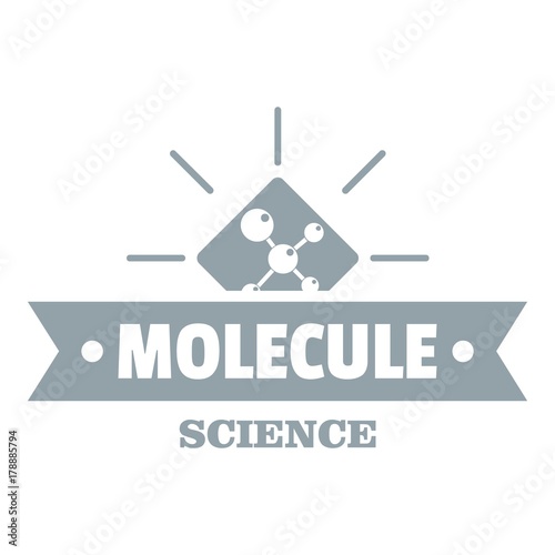 Molecule science logo, simple gray style
