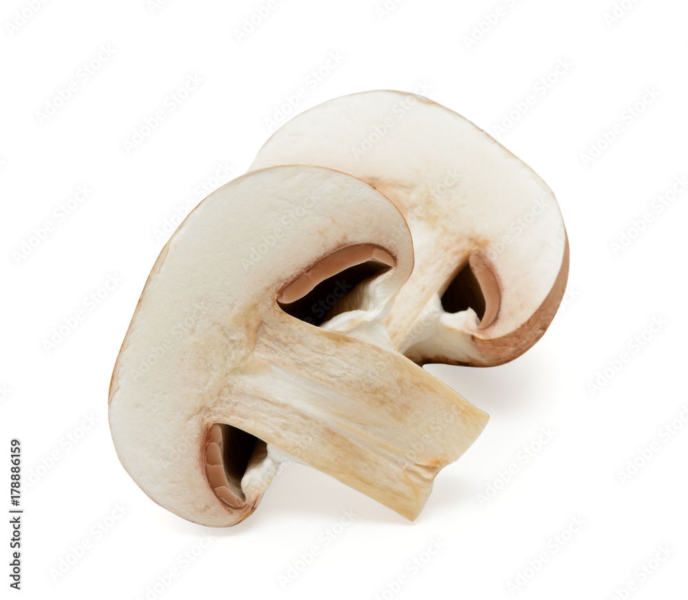 Fototapeta premium Champignon mushroom isolated on white background with clipping path