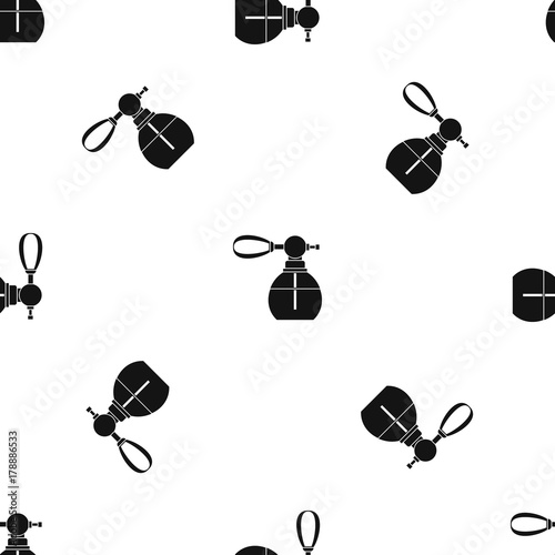 Perfume bottle with vaporizer pattern seamless black