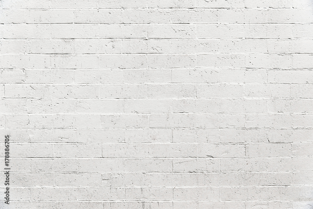 Obraz premium Old white brick wall background texture