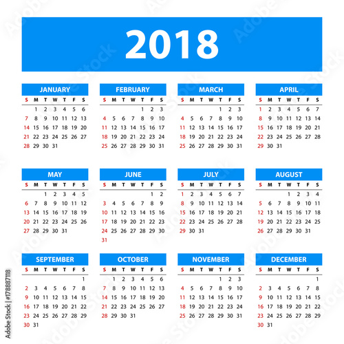 Calendar 2018