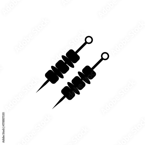 Shish kebab on skewers Icon